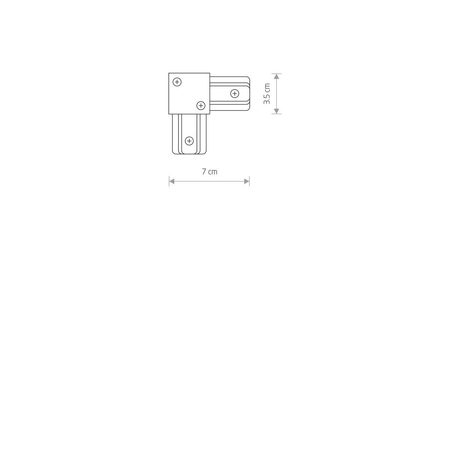 Łącznik szynowy PROFILE L CONNECTOR Nowodvorski 9455 czarny