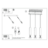 Sollux Lighting Lampa wisząca LAGOS 3L beżowa SL.1481