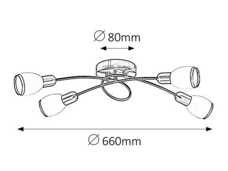 Lampa sufitowa Rabalux Elite 5973 brąz