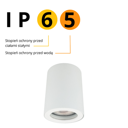 Oczko Faro natynkowa 1xGU10 biała IP65 LP-6510/1SM WH