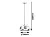 Lampa wisząca Rabalux Ginger 6049 srebrny