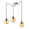 Lampa wisząca GIGI 3 BL MIODOWY Emibig 938/3 czarny/złoty