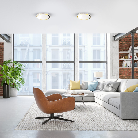 Milagro Plafon Layla Gold 33W ściemnialny + pilot ML8130 ZŁOTY