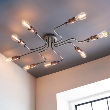 Lampa sufitowa Endon Lighting Hal 81610 miedziany