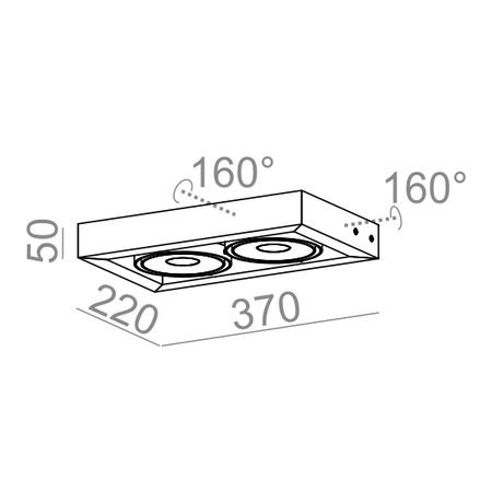 Kinkiet AQform Cadra 111 X 2 Qrled 230 Wall Biały Struktura