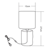 Lampa stołowa Zuma Line HS8603-BL LAMPA STOŁOWA CZARNY