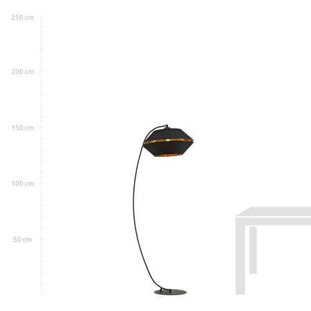 Lampa podłogowa PIANO LP Emibig 1183/LP czarny/złoty