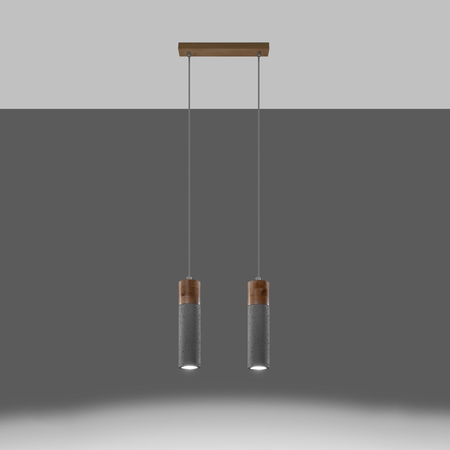 Sollux Lighting Lampa wisząca ZANE 2 szara SL.0966