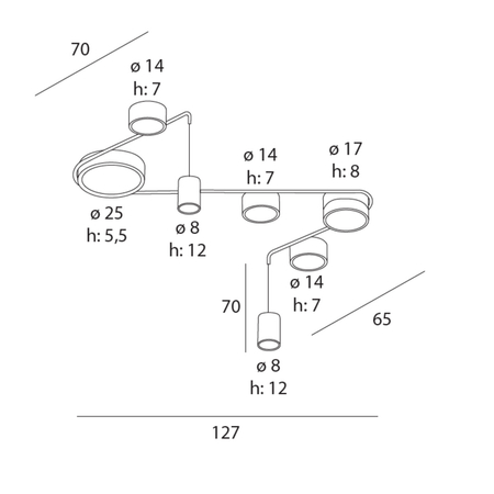 MAXLIGHT C0249 LAMPA SUFITOWA ZUMAIA I
