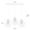 Lampa wisząca BARBADO 3 WHITE Emibig 755/3 biały