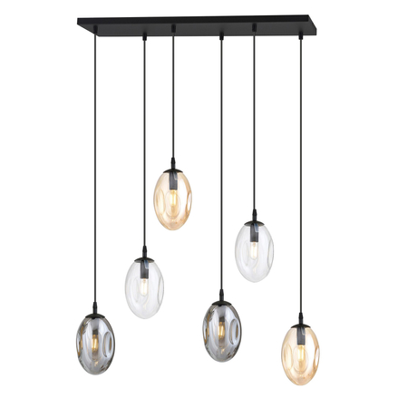 Lampa sufitowa ASTRAL 6 Emibig 1268/6M1 czarny/złoty