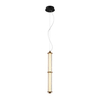 Lampa wisząca Italux Sanpo PND-26384-2V-GD-CL Czarny, przezroczysty