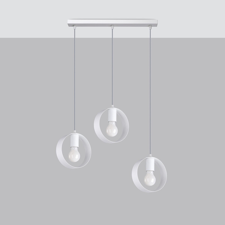 Sollux Lighting Lampa wisząca TRES biała SL.0929