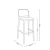 Krzesło barowe WICKY białe