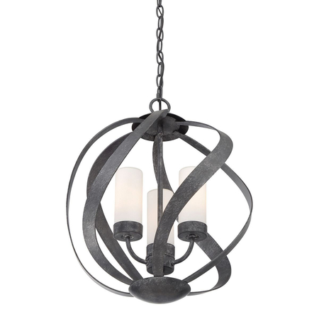 Latarnia wisząca Blacksmith - 3 źródła światła Quintiesse QN-BLACKSMITH-3P-OBK