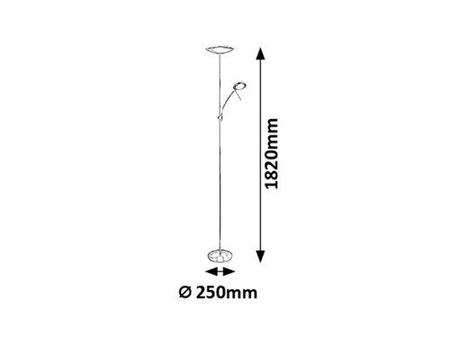 Lampa podłogowa Rabalux Vlasta 7006 chrom satyna