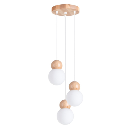 Sollux Lighting Lampa wisząca POMPELMO naturalne drewno SL.0393