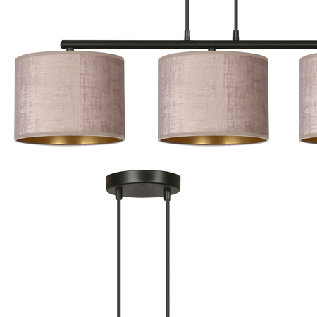 Lampa wisząca HILDE 3 BL ROSE Emibig 1053/3 różowy