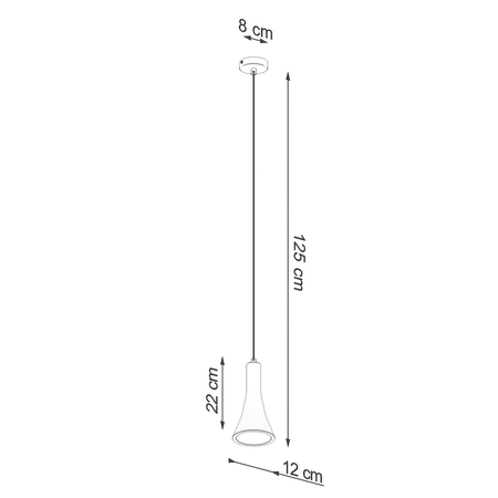 Sollux Lighting Lampa wisząca REA 2 beton SL.1224