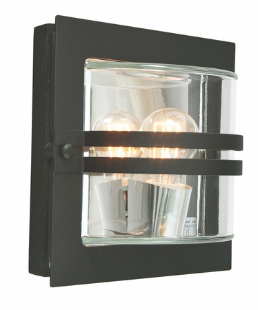 BERN 650 BLACK E27 LED 9W CLEAR LAMPSHADE