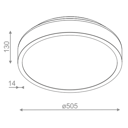 Lampa natynkowa AQForm Maxi Ring LED Hermetic Surface Biały Struktura