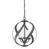 Latarnia wisząca Blacksmith - 3 źródła światła Quintiesse QN-BLACKSMITH-3P-OBK