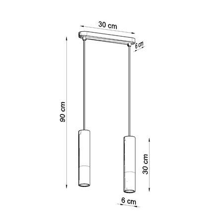 Sollux Lighting Lampa wisząca BORGIO 2 biały SL.0648