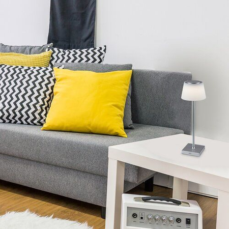 Lampa stołowa Rabalux Taena 76013 srebrny