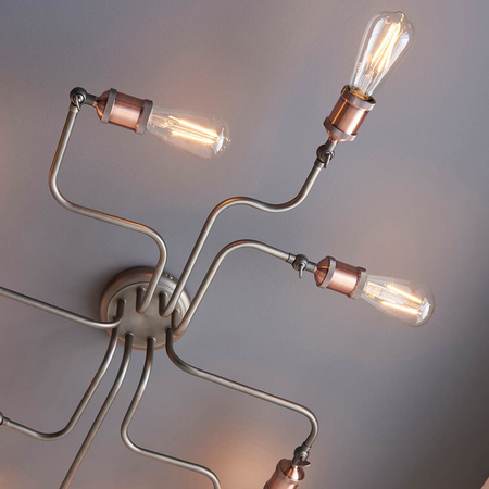 Lampa sufitowa Endon Lighting Hal 81610 miedziany