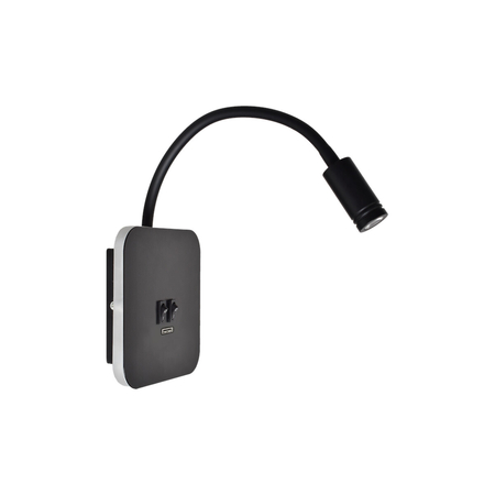 Milagro Lampka nocna BASE 8W+2W BLACK ML6352 CZARNY