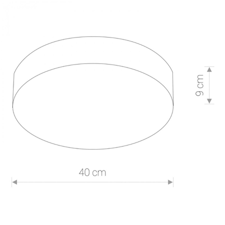 Plafon Nowodvorski 6727 Arena graphite LED 18W IP44 Ø400mm