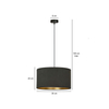 Lampa wisząca HILDE 1 BL BLACK Emibig 1054/1 czarny