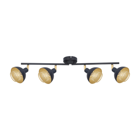 Spot Italux Savio SPL-27357-4-BK-GD Czarny mat, złoty