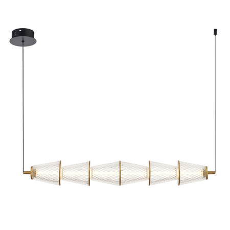 Milagro Lampa wisząca SANSA 11W LED ML1821 CZARNY + MOSIĄDZ