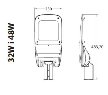 Blaupunkt Lampa Uliczna LED Strasse 48W 150lm/W barwa naturalna