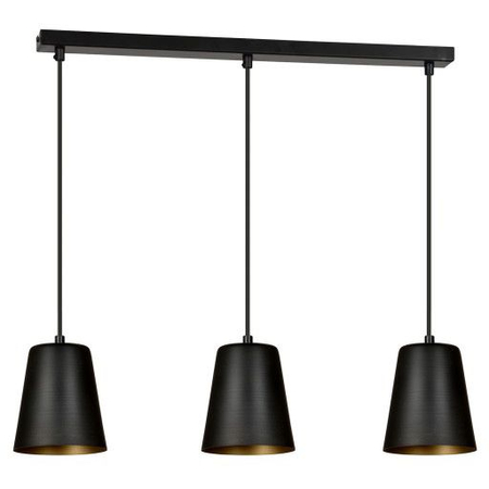 Lampa wisząca MILARGO 3 BLACK / GOLD Emibig 415/3 czarny/złoty