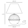 Cosmo Light Lampa stołowa PRALINES T01268WH
