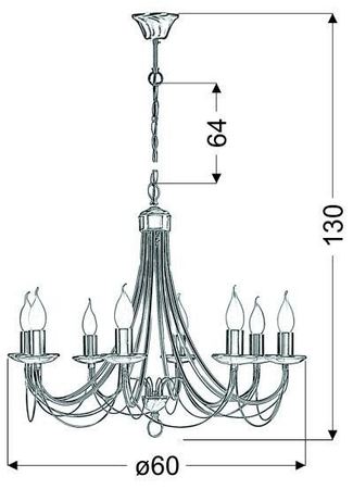 Żyrandol Candellux 38-69187 Muza 