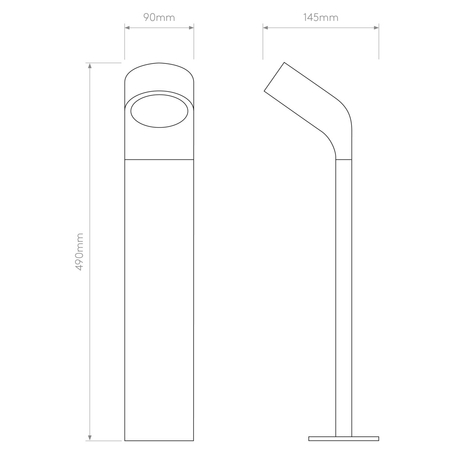 Słupek ogrodowy Astro Soprano Bollard 1131006 Czarny z Teksturą