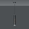 Lampa wisząca KIBO 1 BL/CHROME Emibig 643/1 czarny/chrom