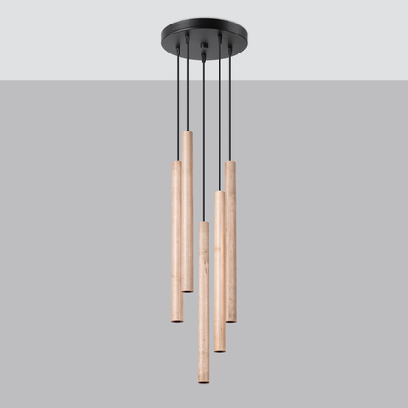 Sollux Lighting Lampa wisząca PASTELO 5P ochra czerwona SL.1528