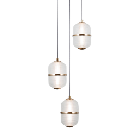 Lampa wisząca Italux Alani PND-34375-3-HBR Złoty