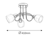 Lampa sufitowa Rabalux Dave 6081 chrom