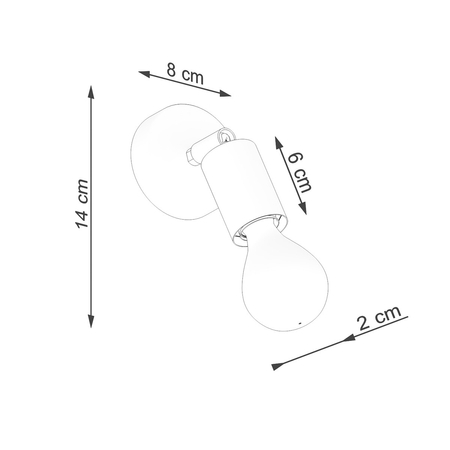 Sollux Lighting Kinkiet FORNES 1 czarny SL.1120