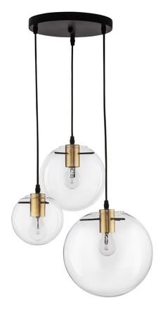 Lampa wisząca Luces Exclusivas UPATA LE41815 czarny/złoty