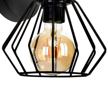 Milagro Kinkiet ULF BLACK/WOOD 1xE27 60W MLP6250 Czerń / Naturalne drewno