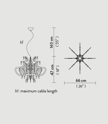 Lampa wisząca Slamp LIL14SOS0000TT Lillibet Transparent