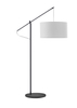 Lampa podłogowa ALTISSIMA regulowana czarna 1xE27 abażur biały w komplecie