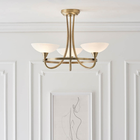 Lampa sufitowa Endon Lighting Cagney CAGNEY-3AB mosiądz