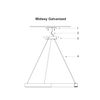 Lampa wisząca Midway duża shiny 1xLED złota LP-033/1P L GD Shiny